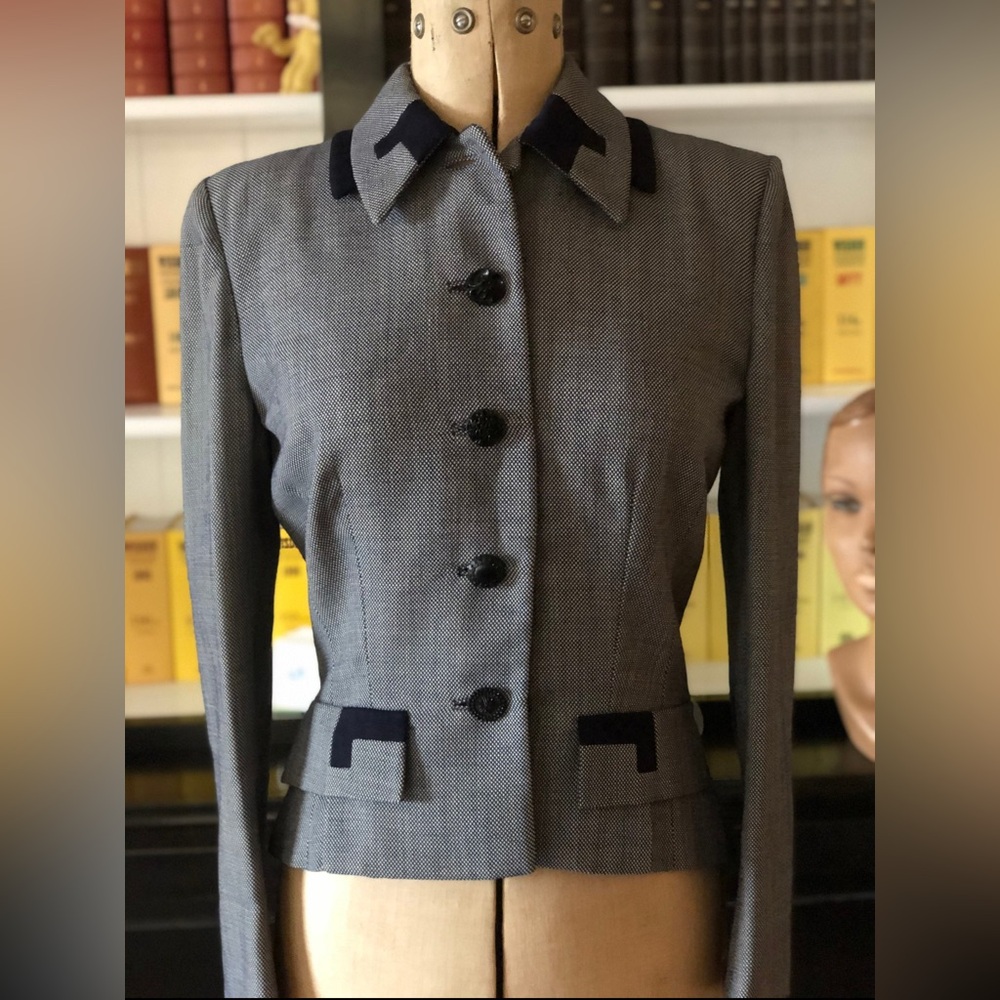Vintage 1950’s Saks Tailored Wool Blazer-Women’s Fitted Jacket